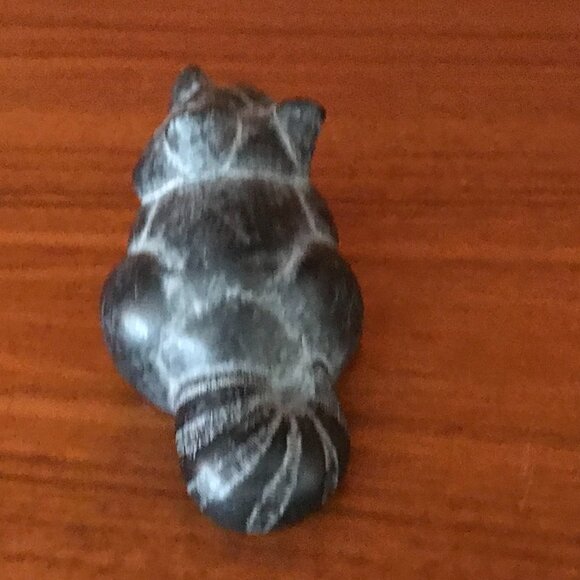 Vintage Boma Soapstone Carved Raccoon Figurine - Picture 4 of 6
